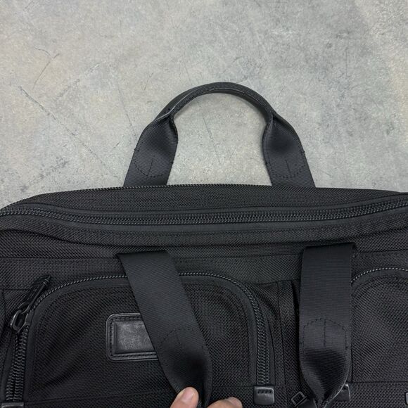 Tumi Alpha Expandable Briefcase Carry Laptop Bag Nylon Black 26160DH - Picture 6 of 15